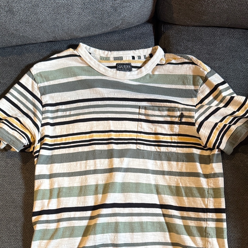 GUESS Men's Multi-Striped Tee